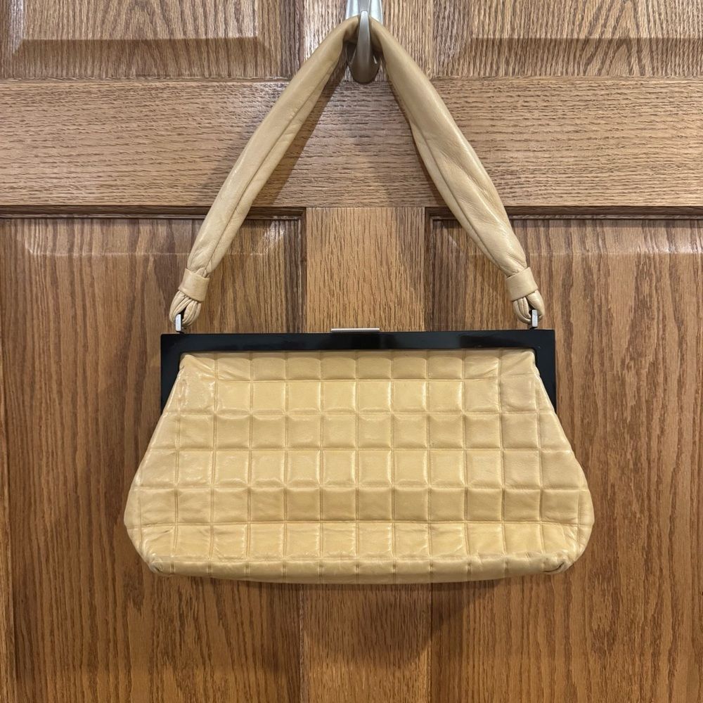 Chanel Vintage Chocolate Bar Lambskin Shoulder Bag